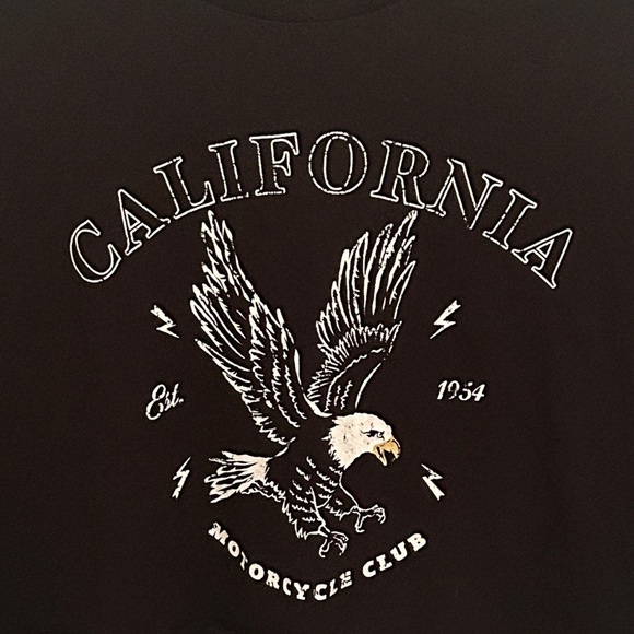 Garage Black Crop Top with Eagle Graphic - Picture 2 of 4